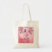 Axolotl Strawberry Milk Retro Kawaii Japan Axolotl Tragetasche (Vorne)