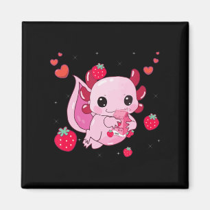 Axolotl Strawberry Milk Shake Kawaii Japanischer A Magnet