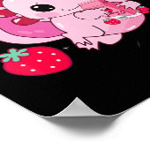 Axolotl Strawberry Milk Shake Kawaii Japanischer A Poster (Ecke)