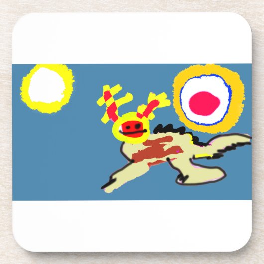 Axolotl summer  getränkeuntersetzer (Vorderseite)