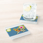 Axolotl summer  glasuntersetzer (Schrägansicht)