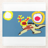 Axolotl summer  glasuntersetzer (Vorderseite)