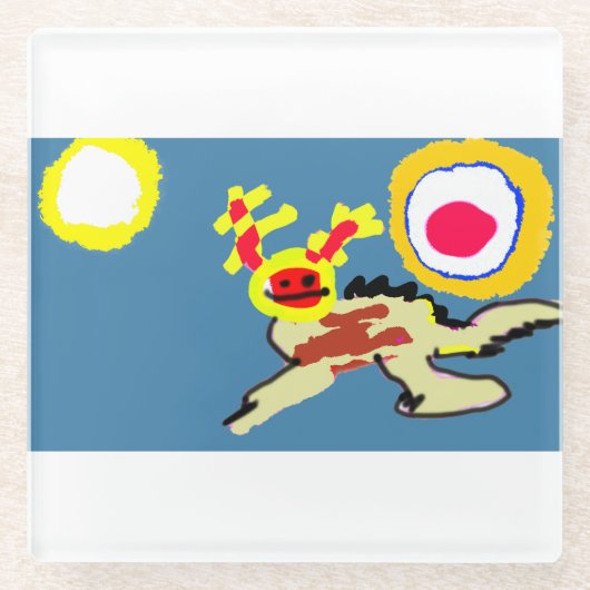 Axolotl summer  glasuntersetzer (Vorderseite)