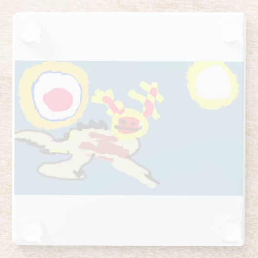 Axolotl summer  glasuntersetzer (Rückseite)