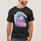 Axolotl Surfing Ocean Sea Axolotl Sea Ocean Animal T-Shirt (Vorderseite)