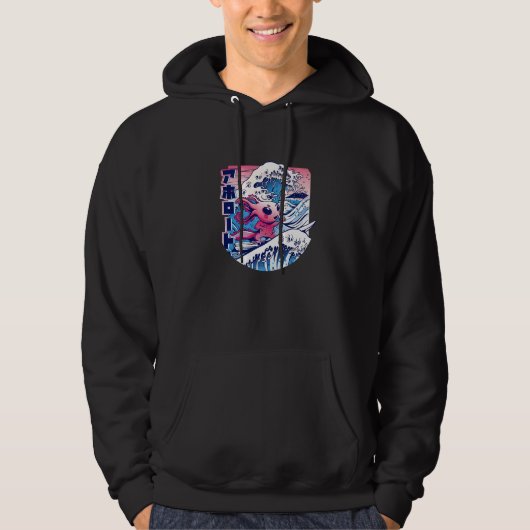 Axolotl surft hoodie (Vorderseite)