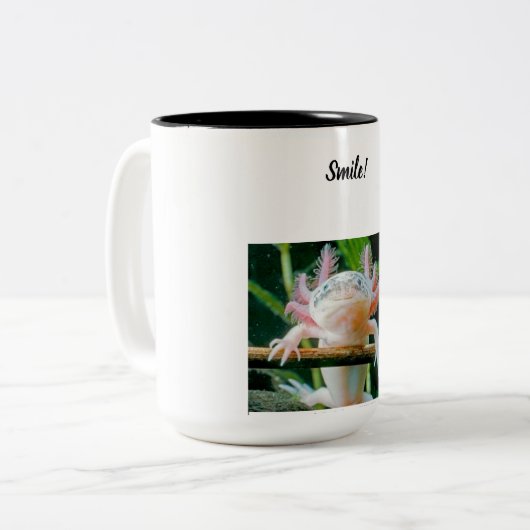 Axolotl-Tasse Zweifarbige Tasse (Vorderseite Links)