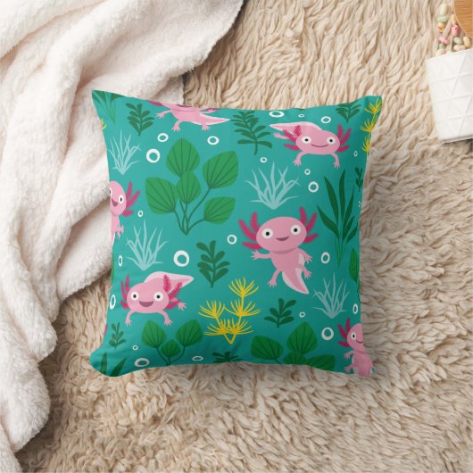 Axolotl Throw Pillow Kissen (Decke)