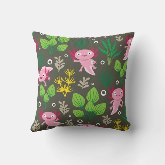Axolotl Throw Pillow Kissen (Rückseite)