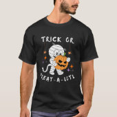 Axolotl Trick oder Behandlung eines langen Hallowe T-Shirt (Vorderseite)
