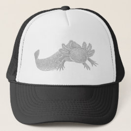 Axolotl Trucker Hut - GRAU Truckerkappe