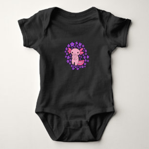 Axolotl und Blumen Baby Top