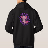 Axolotl und Blumen Hoodie (Rückseite)