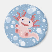 Axolotl und Bubbles Bold Vector Design Magnet (Vorne)