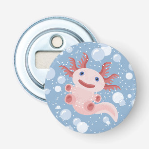 Axolotl und der Blasen-mutige vektorentwurf Flaschenöffner