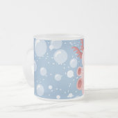 Axolotl und der Blasen-mutige vektorentwurf Mattglastasse (Vorderseite Links)