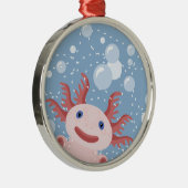 Axolotl und der Blasen-mutige vektorentwurf Ornament Aus Metall (Rechts)