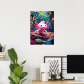 Axolotl Underwater Dreamer Poster (Heimbüro)