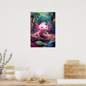 Axolotl Underwater Dreamer Poster (Küche)