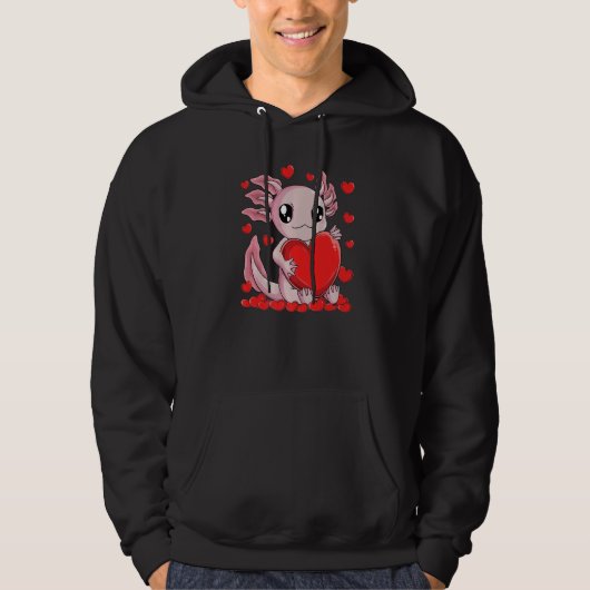 Axolotl Valentine Heart Shirt Axolotls Lover Valen (Vorderseite)