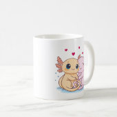 Axolotl Valentine Love Mug – Cute Couple Kaffeetasse (VorderseiteRechts)