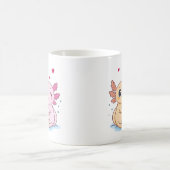 Axolotl Valentine Love Mug – Cute Couple Kaffeetasse (Mittel)
