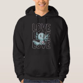 Axolotl Valentines Day I Love You Alotl Walking Fi Hoodie (Vorderseite)