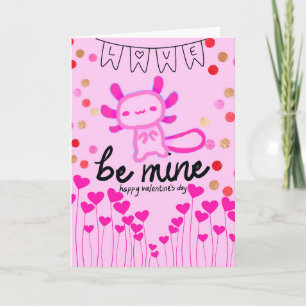 Axolotl Valentinstagskarten Karte