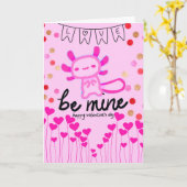 Axolotl Valentinstagskarten Karte (Gelbe Blume)