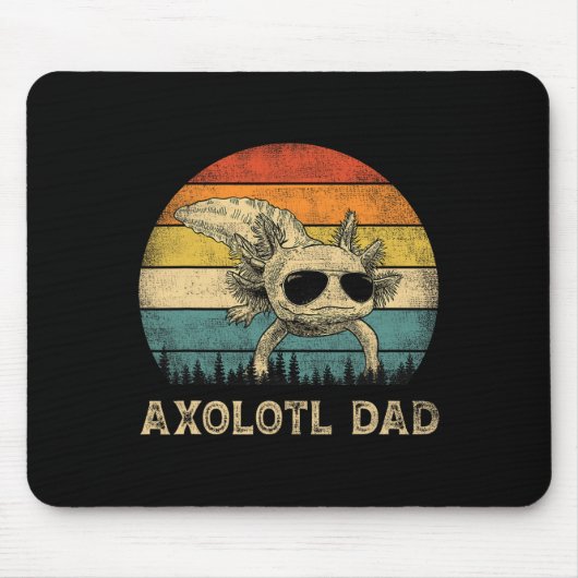 Axolotl Vater Axolotl liebt Daddy Vatertag Mousepad (Vorne)