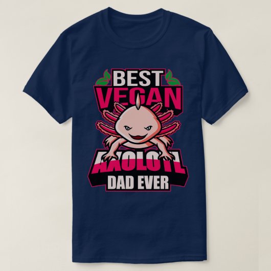 Axolotl Veganes Tier Schwanz Kirchen T-Shirt (Design vorne)