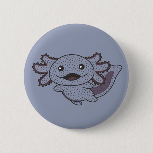 Axolotl verschiedene Arten von Axolotls Sweet Anim Button (Vorderseite)