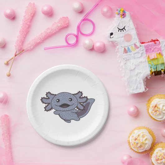 Axolotl verschiedene Arten von Axolotls Sweet Anim Pappteller (Party)