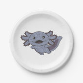 Axolotl verschiedene Arten von Axolotls Sweet Anim Pappteller (Vorderseite)