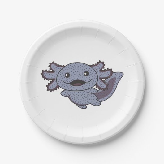 Axolotl verschiedene Arten von Axolotls Sweet Anim Pappteller (Vorderseite)