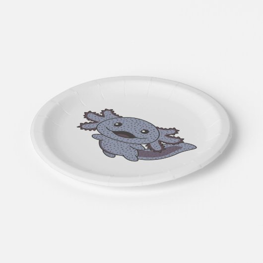 Axolotl verschiedene Arten von Axolotls Sweet Anim Pappteller (Schrägansicht)
