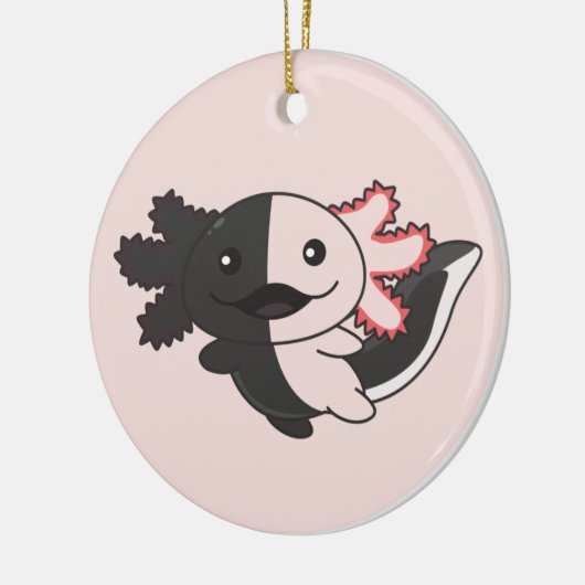 Axolotl Verschiedene Axolotls-Niedliche Tiere B Keramik Ornament (Links)