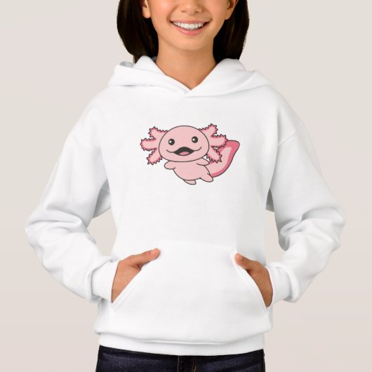 Axolotl Verschiedene Axolotls-Niedliche Tiere C Hoodie (Vorderseite)