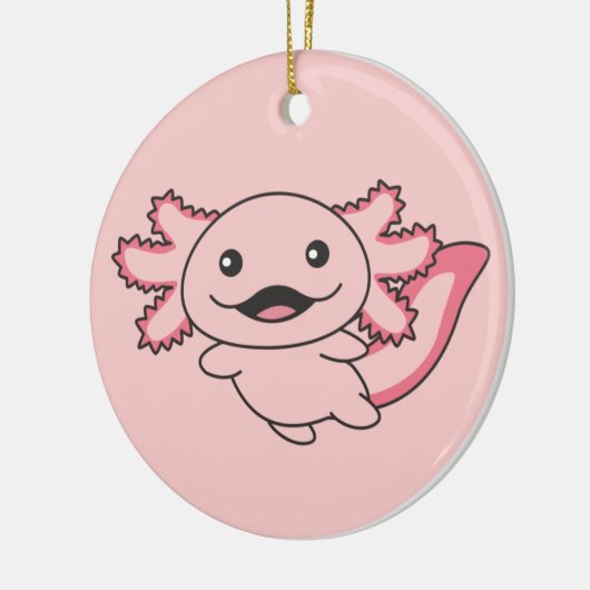 Axolotl Verschiedene Axolotls-Niedliche Tiere C Keramik Ornament (Links)