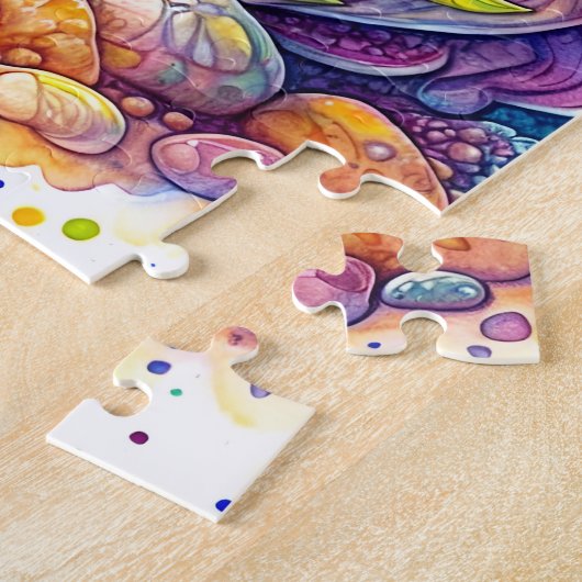 Axolotl Vibranl Watercolor Art Puzzle (Seite)