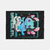 Axolotl Video Gamer Kawaii Pastel Goth Niedlich An Fleecedecke (Vorderseite (Horizontal))
