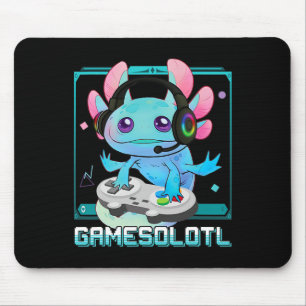 Axolotl Video Gamer Kawaii Pastel Goth Niedlich An Mousepad