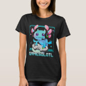 Axolotl Video Gamer Kawaii Pastel Goth Niedlich An T-Shirt (Vorderseite)
