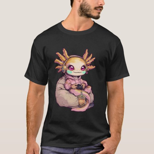 Axolotl Video Games Niedlich Kawaii Girl Axolotl G T-Shirt (Vorderseite)