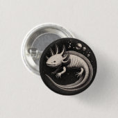 Axolotl Vintag Illustration Button (Vorne & Hinten)