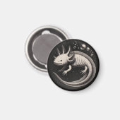 Axolotl Vintag Illustration Magnet (Vorderseite/Rückseite)