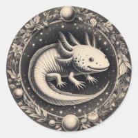 Axolotl Vintag Illustration Naturgeschichte