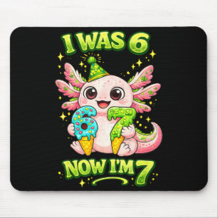 Axolotl war 6 7 Geburtstag 67 Meme lustig sechs si Mousepad