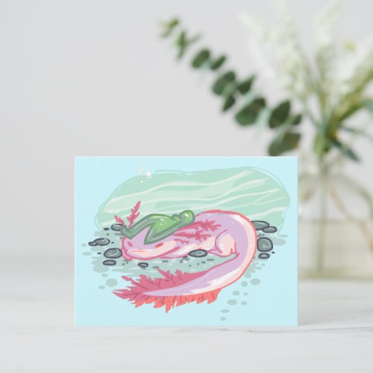 Axolotl Water Puppy Postkarte (Stehend Vorderseite)