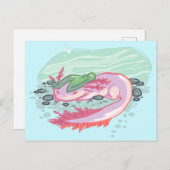Axolotl Water Puppy Postkarte (Vorne/Hinten)